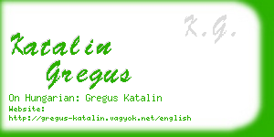 katalin gregus business card